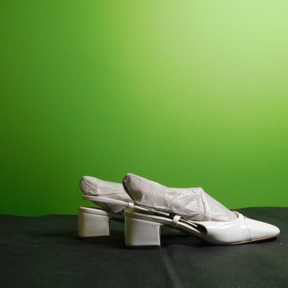 8.5 SIZE Sam Edelman Women's Tarra Pump Bright White Patent - Picture 4 of 5